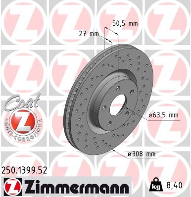 ZIMMERMANN 250.1399.52 EAN: 4250238782452.