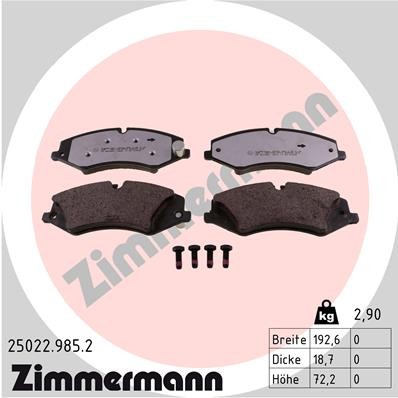 ZIMMERMANN 25022.985.2 Číslo výrobce: 25022. EAN: 4250238779520.