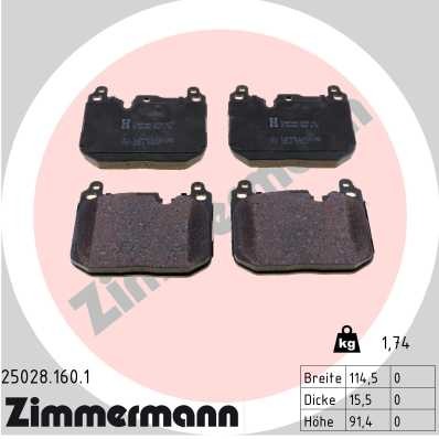 ZIMMERMANN 25028.160.1 Číslo výrobce: 25028. EAN: 4250238787563.