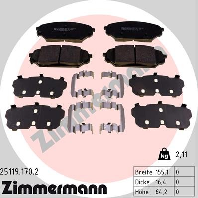 ZIMMERMANN 25119.170.2 Číslo výrobce: 25119. EAN: 4250238776598.