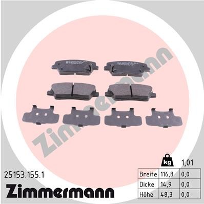 ZIMMERMANN 25153.155.1 Číslo výrobce: 25153. EAN: 4250238756163.