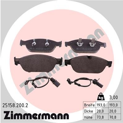 ZIMMERMANN 25158.200.2 Číslo výrobce: 25157. EAN: 4250238759157.