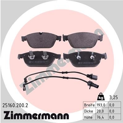 ZIMMERMANN 25160.200.2 Číslo výrobce: 25160. EAN: 4250238757740.