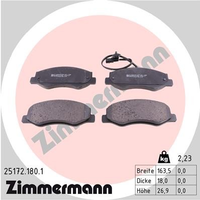 ZIMMERMANN 25172.180.1 Číslo výrobce: 25172. EAN: 4250238754091.