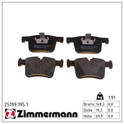 ZIMMERMANN 25199.195.1 Číslo výrobce: 25200. EAN: 4250238759713.