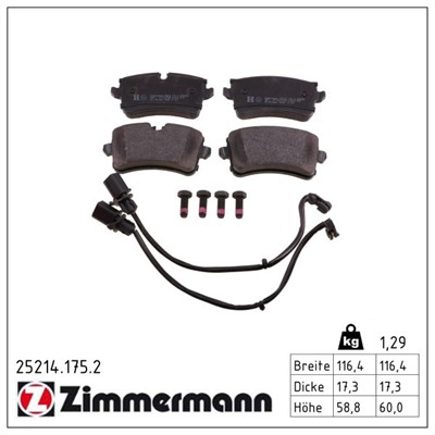 ZIMMERMANN 25214.175.2 Číslo výrobce: 25214. EAN: 4250238759690.