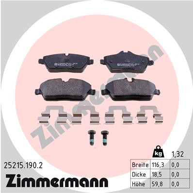 ZIMMERMANN 25215.190.2 Číslo výrobce: 25215. EAN: 4250238764298.