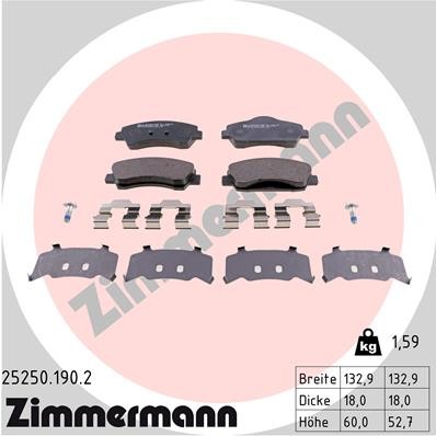 ZIMMERMANN 25250.190.2 Číslo výrobce: 25250. EAN: 4250238764953.