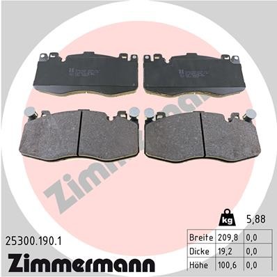 ZIMMERMANN 25300.190.1 Číslo výrobce: 25300. EAN: 4250238784678.