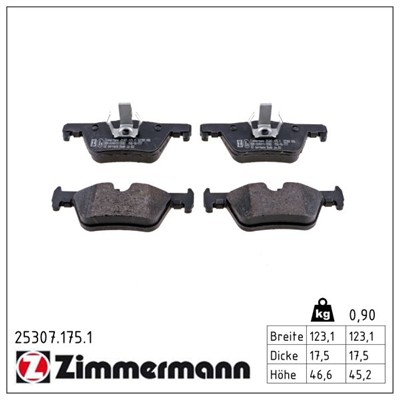 ZIMMERMANN 25307.175.1 Číslo výrobce: 25307. EAN: 4250238759669.