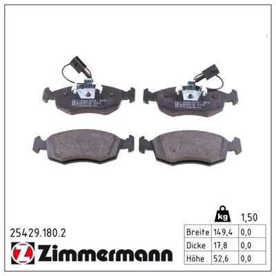 ZIMMERMANN 25429.180.2 Číslo výrobce: 25429. EAN: 4250238759638.