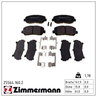 ZIMMERMANN 25564.160.2 Číslo výrobce: 25564. EAN: 4250238763321.