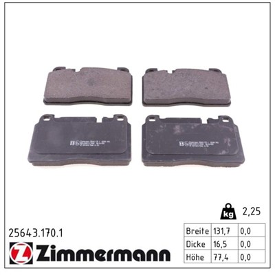 ZIMMERMANN 25643.170.1 Číslo výrobce: 25643. EAN: 4250238761433.