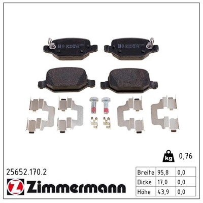ZIMMERMANN 25652.170.2 Číslo výrobce: 25652. EAN: 4250238763192.