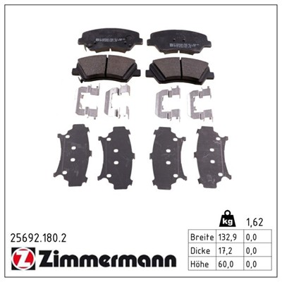 ZIMMERMANN 25692.180.2 Číslo výrobce: 25692. EAN: 4250238761440.