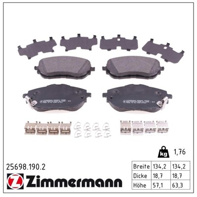 ZIMMERMANN 25698.190.2 Číslo výrobce: 25698. EAN: 4250238766575.