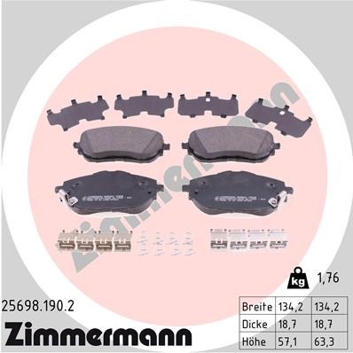 ZIMMERMANN 25698.190.2 Číslo výrobce: 25698. EAN: 4250238766575.
