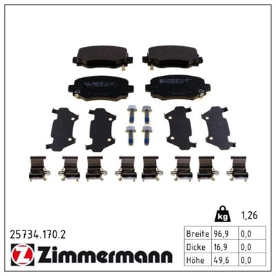 ZIMMERMANN 25734.170.2 Číslo výrobce: 25734. EAN: 4250238782193.
