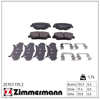 ZIMMERMANN 25757.175.2 Číslo výrobce: 25757. EAN: 4250238766827.