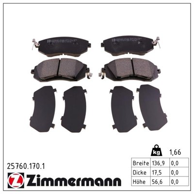 ZIMMERMANN 25760.170.1 Číslo výrobce: 23460. EAN: 4250238761464.