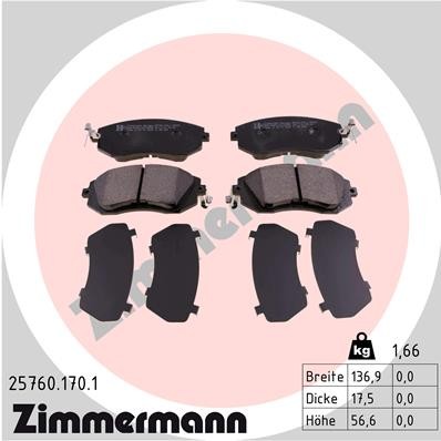ZIMMERMANN 25760.170.1 Číslo výrobce: 23460. EAN: 4250238761464.