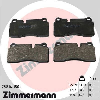 ZIMMERMANN 25814.180.1 Číslo výrobce: 25814. EAN: 4250238791478.