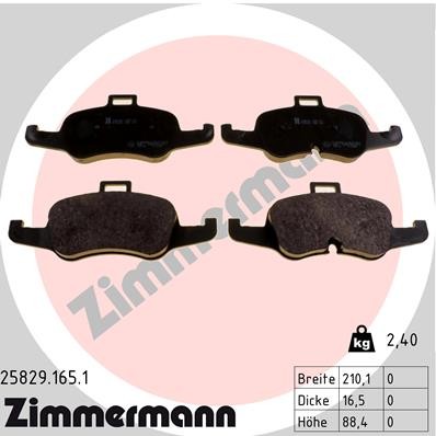 ZIMMERMANN 25829.165.1 Číslo výrobce: 25829. EAN: 4250238777175.
