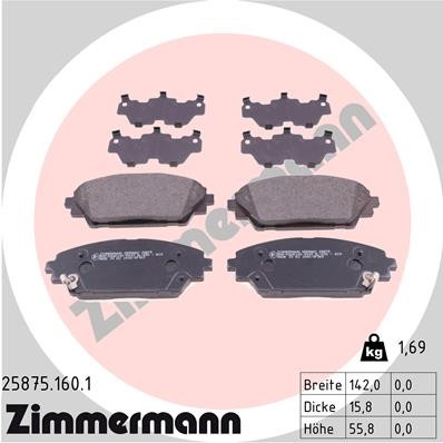 ZIMMERMANN 25875.160.1 Číslo výrobce: 25875. EAN: 4250238766537.