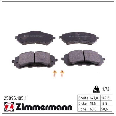 ZIMMERMANN 25895.185.1 Číslo výrobce: 25895. EAN: 4250238764793.
