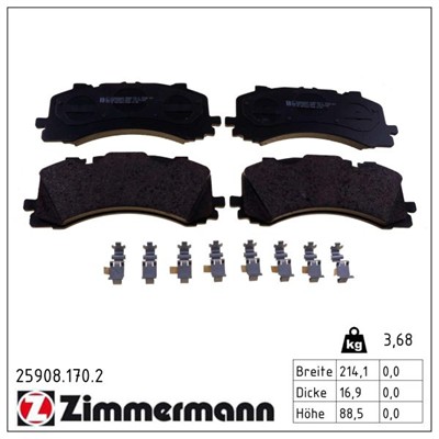 ZIMMERMANN 25908.170.2 Číslo výrobce: 25908. EAN: 4250238781530.