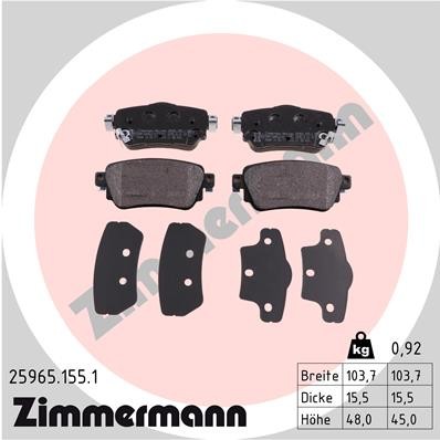 ZIMMERMANN 25965.155.1 Číslo výrobce: 25965. EAN: 4250238768319.