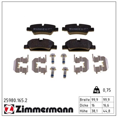 ZIMMERMANN 25980.165.2 Číslo výrobce: 25980. EAN: 4250238776918.