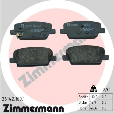 ZIMMERMANN 26142.160.1 Číslo výrobce: 26142. EAN: 4250238788690.