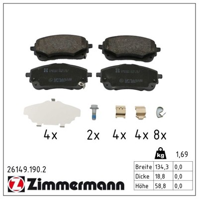 ZIMMERMANN 26149.190.2 Číslo výrobce: 26149. EAN: 4250238788430.
