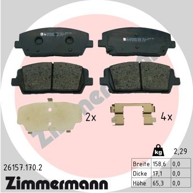 ZIMMERMANN 26157.170.2 Číslo výrobce: 26157. EAN: 4250238788591.
