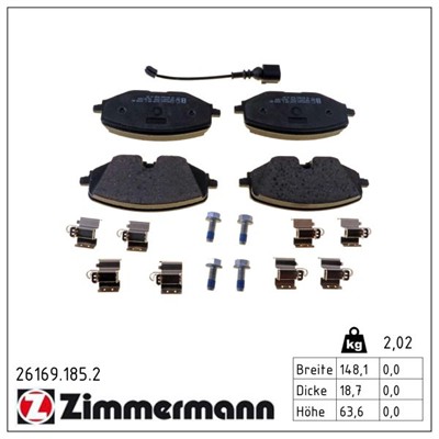 ZIMMERMANN 26169.185.2 Číslo výrobce: 26169. EAN: 4250238785453.