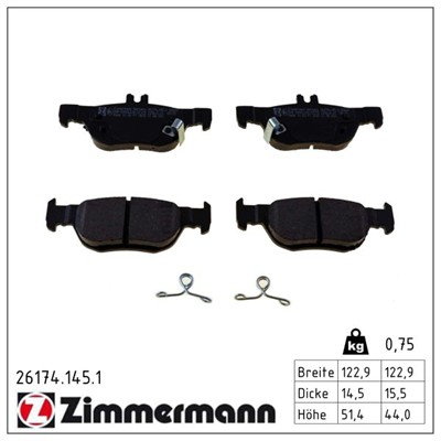 ZIMMERMANN 26174.145.1 Číslo výrobce: 26174. EAN: 4250238785590.
