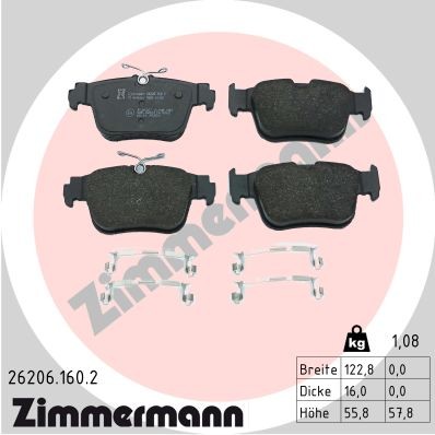 ZIMMERMANN 26206.160.2 Číslo výrobce: 26206. EAN: 4250238788294.