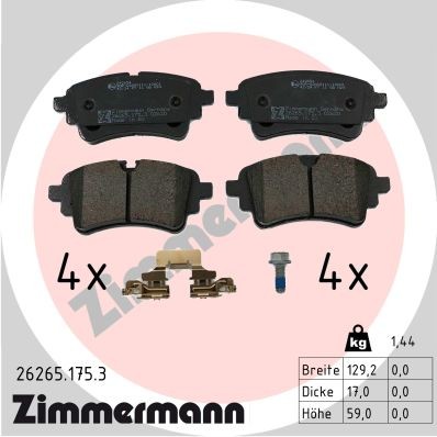 ZIMMERMANN 26265.175.3 Číslo výrobce: 26265. EAN: 4250238792147.