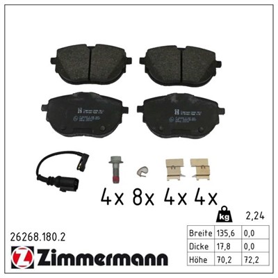 ZIMMERMANN 26268.180.2 Číslo výrobce: 26268. EAN: 4250238788072.