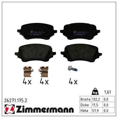 ZIMMERMANN 26271.175.2 Číslo výrobce: 26271. EAN: 4250238789734.