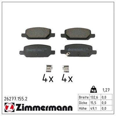 ZIMMERMANN 26277.155.2 Číslo výrobce: 26277. EAN: 4250238791416.