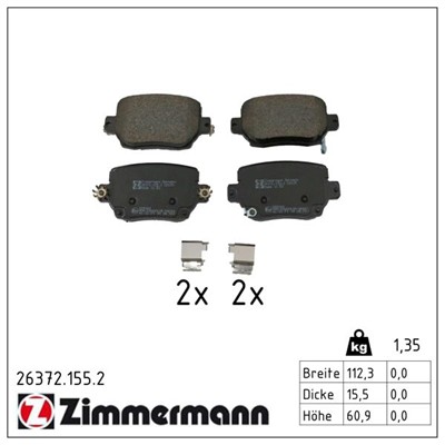 ZIMMERMANN 26372.155.2 Číslo výrobce: 26372. EAN: 4250238791447.