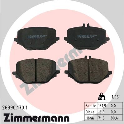 ZIMMERMANN 26390.170.1 Číslo výrobce: 26390. EAN: 4250238792109.