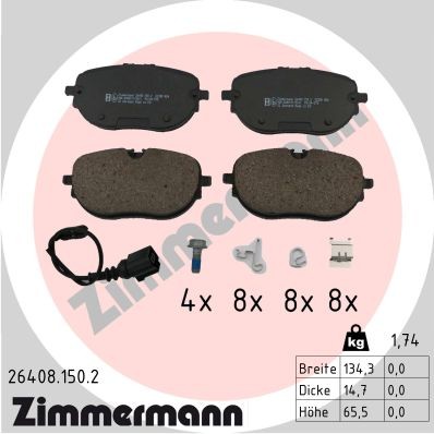 ZIMMERMANN 26408.150.2 Číslo výrobce: 26408. EAN: 4250238788218.