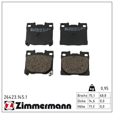 ZIMMERMANN 26423.145.1 Číslo výrobce: 26423. EAN: 4250238791393.