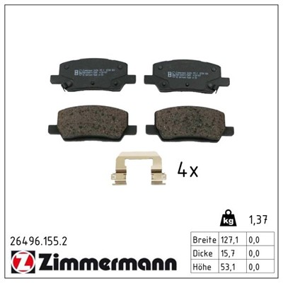 ZIMMERMANN 26496.155.2 Číslo výrobce: 26496. EAN: 4250238791553.