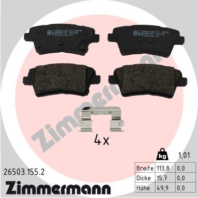 ZIMMERMANN 26503.155.2 Číslo výrobce: 26503. EAN: 4250238791522.
