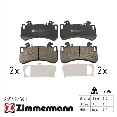 ZIMMERMANN 26549.150.1 Číslo výrobce: 26549. EAN: 4250238793427.