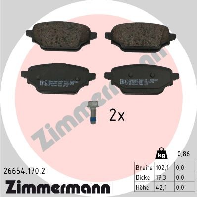 ZIMMERMANN 26654.170.2 Číslo výrobce: 26654. EAN: 4250238791515.